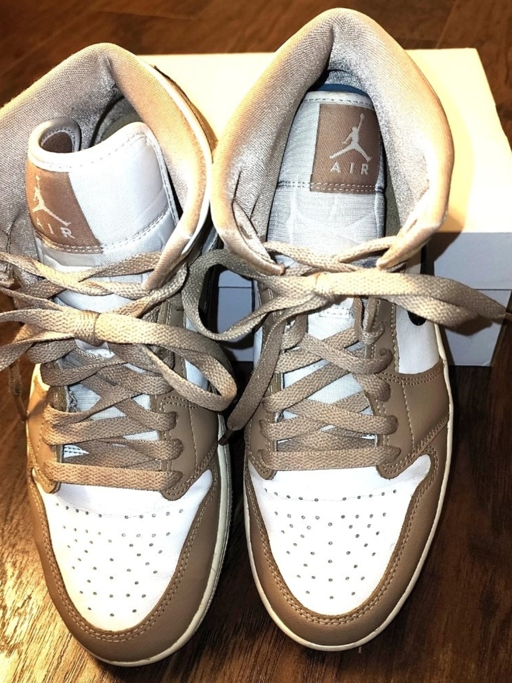 Nike Air Jordan 1 Mid Desert Sail Black Womens